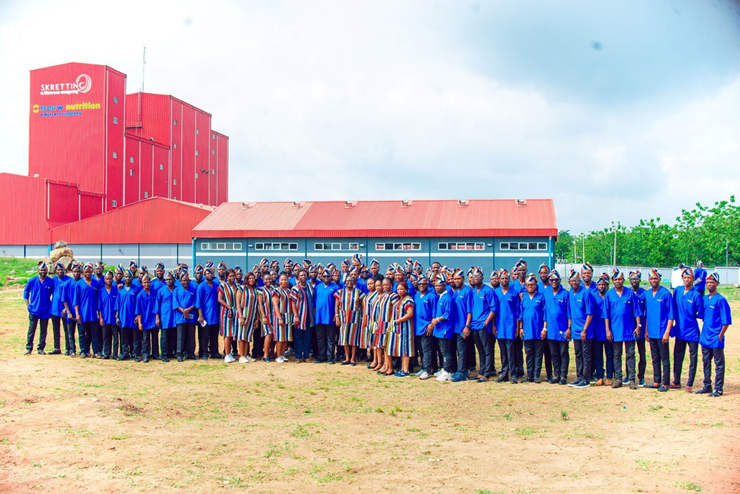Nutreco has recently opened a fish and poultry feed facility in Nigeria, as part of the company’s community development project. Photo: Skretting