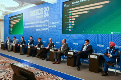 Officials and business representatives of the BRICS countries during the conference on food security and sustainable agricultural development held in Moscow on June 28, 2024. Photo: Roscongress Foundation