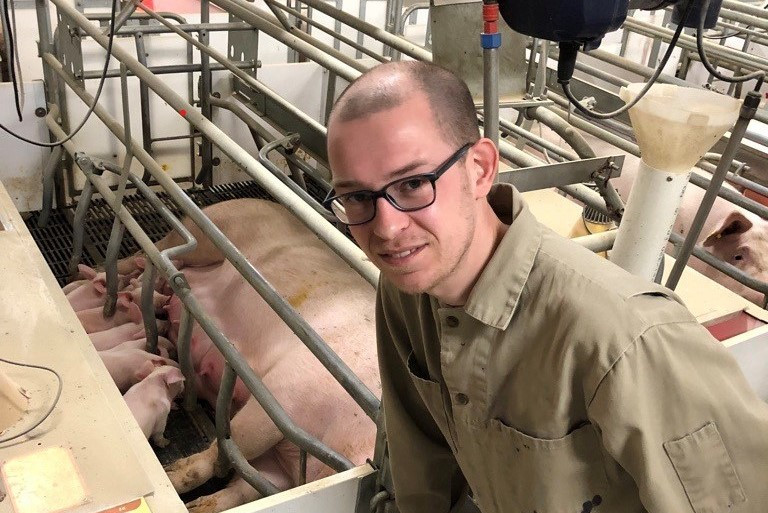 Senior data scientist Noud Aldenhoven regularly visits feed mills and farms to understand why certain things are done. Photo: Trouw Nutrition